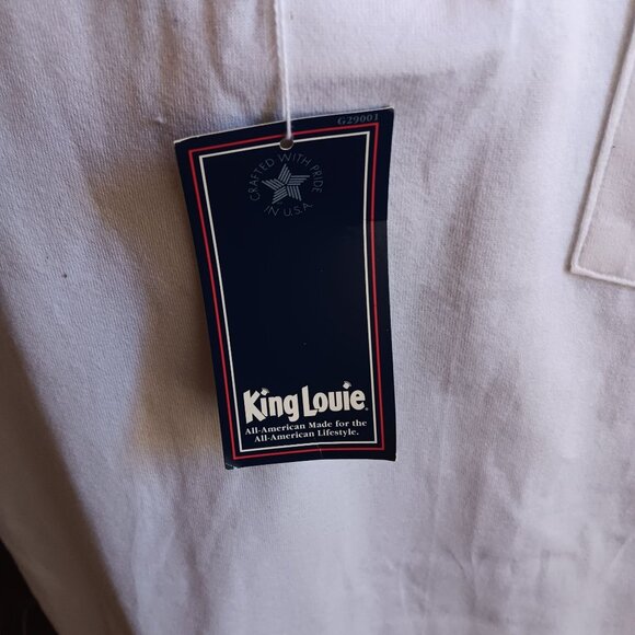 Vintage Mens Polo Shirt NEW XL 80's KING LOUI NEBRASKA AG knit Golf/Polo/Tennis - Picture 5 of 7